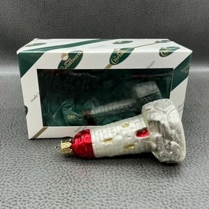 Christborn Lighthouse Ornament Christmas Tree Blown Glass Made In Germany 4"